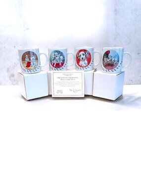 NEW Princeton Gallery Darling Dalmatian Mug Set Firehouse Frolic Dogs Porcelain